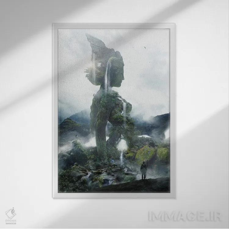 تابلو معبد فریا (الهه نورس) اثر برت بیگرز - نمای قابدار سفید