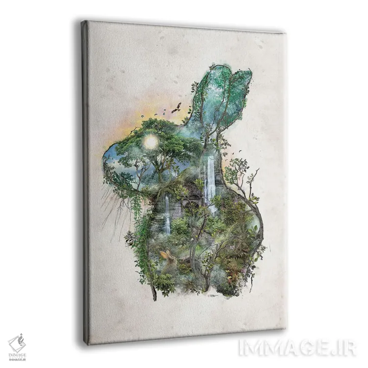 تابلو خرگوش صحرایی وحشی اثر برت بیگرز - نمای پرسپکتیو محصول