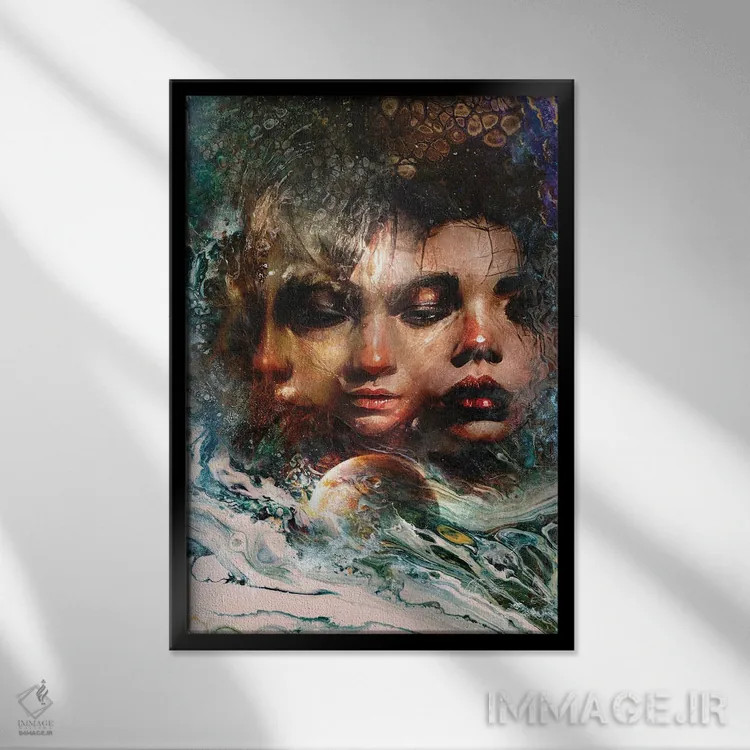 تابلو جادوی کیهان اثر برت بیگرز - نمای قابدار مشکی