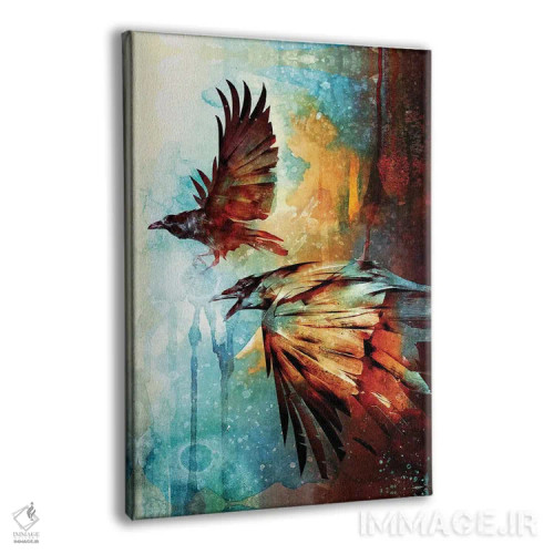 تابلو کلاغهای در حال پرواز اثر برت بیگرز - نمای پرسپکتیو محصول