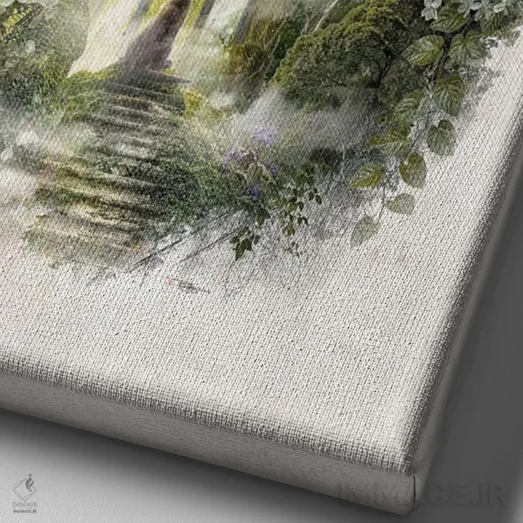 تابلو خوابهای گربه اثر برت بیگرز - نمای نزدیک بافت بوم