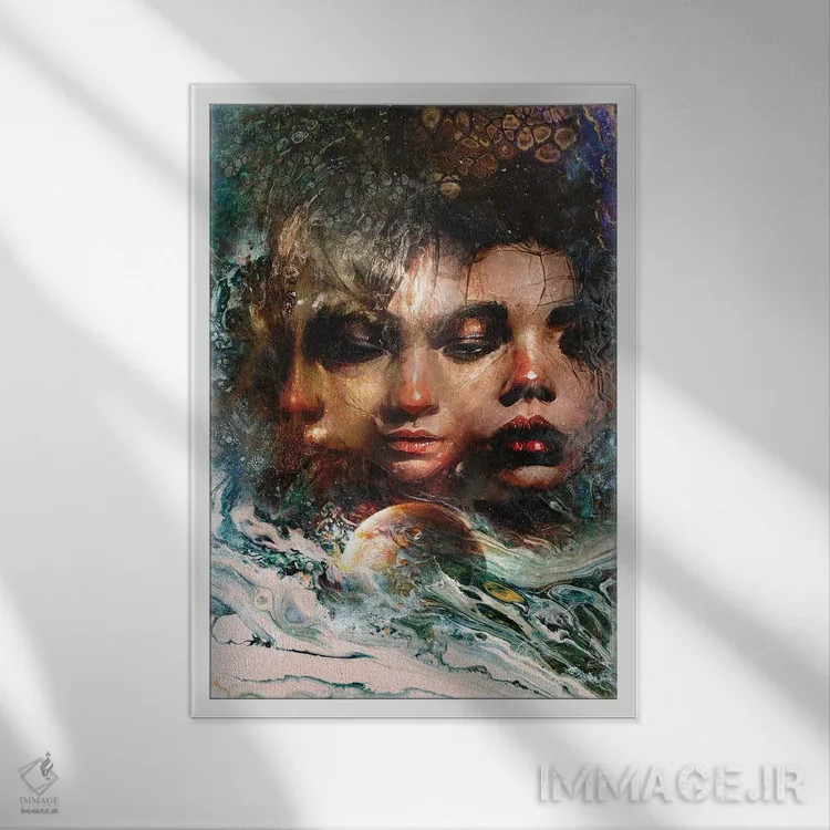 تابلو جادوی کیهان اثر برت بیگرز - نمای قابدار سفید