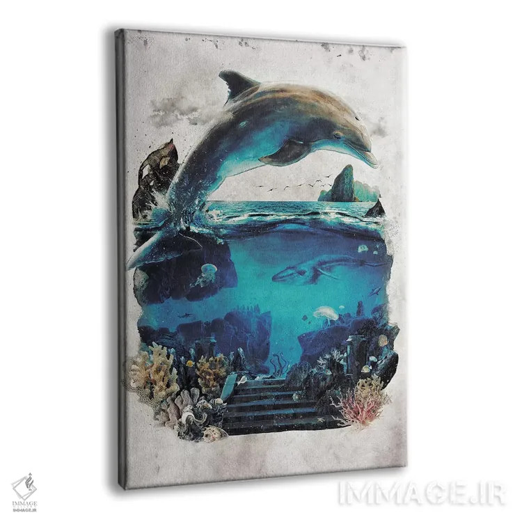 تابلو دلفین فراواقعی اثر برت بیگرز - نمای پرسپکتیو محصول