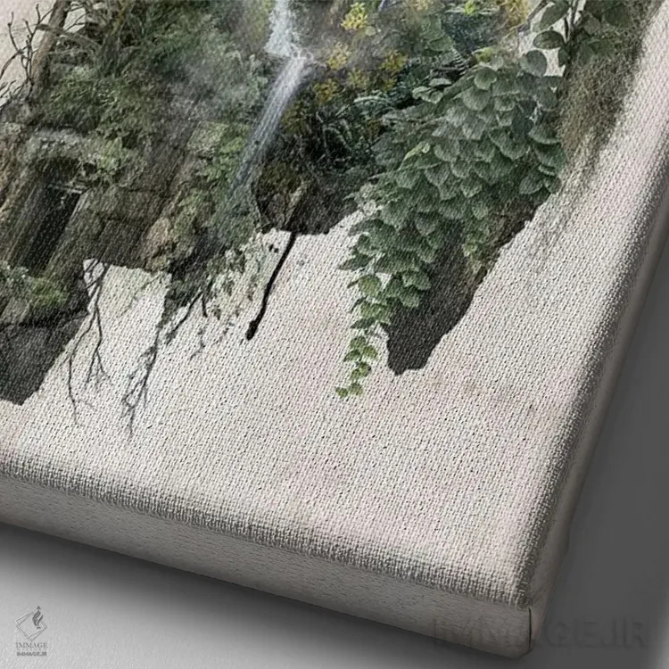 تابلو معبد رؤیاها اثر برت بیگرز - نمای نزدیک بافت بوم