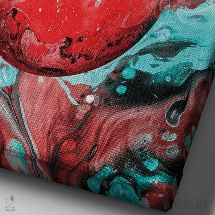 تابلو مد و جزر اثر برت بیگرز - نمای نزدیک بافت بوم