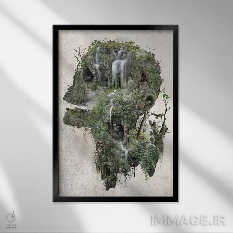 تابلو معبد رؤیاها اثر برت بیگرز - نمای قابدار مشکی
