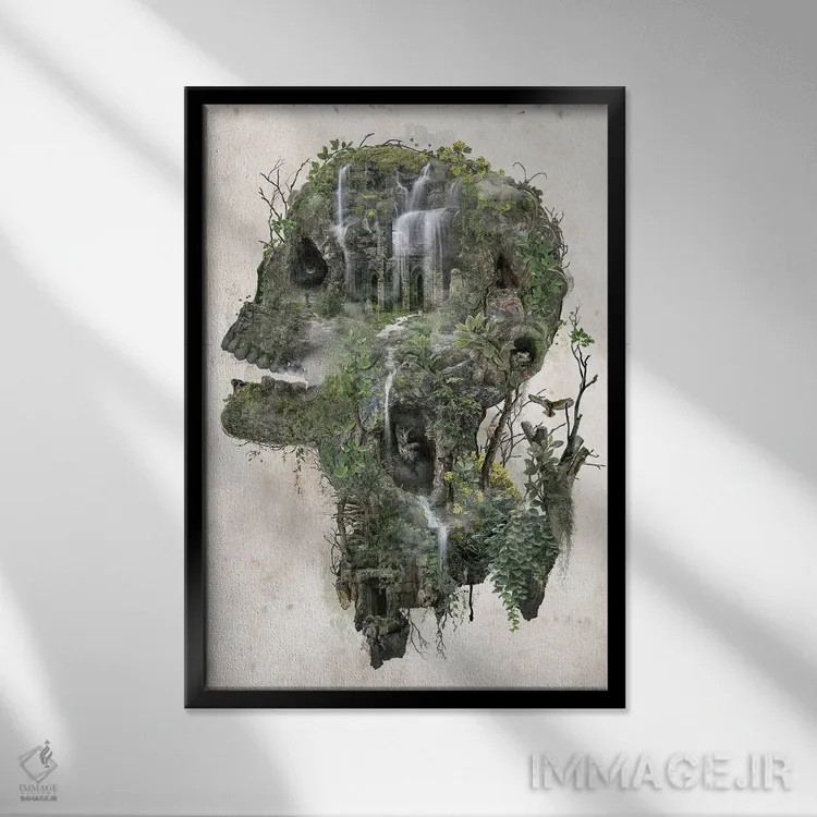 تابلو معبد رؤیاها اثر برت بیگرز - نمای قابدار مشکی