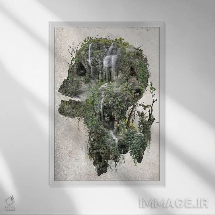 تابلو معبد رؤیاها اثر برت بیگرز - نمای قابدار سفید