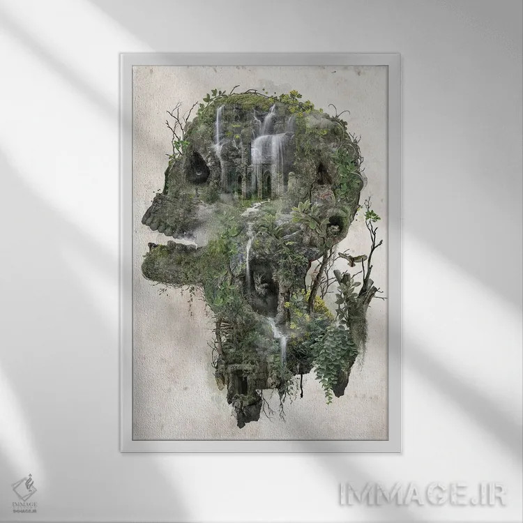 تابلو معبد رؤیاها اثر برت بیگرز - نمای قابدار سفید