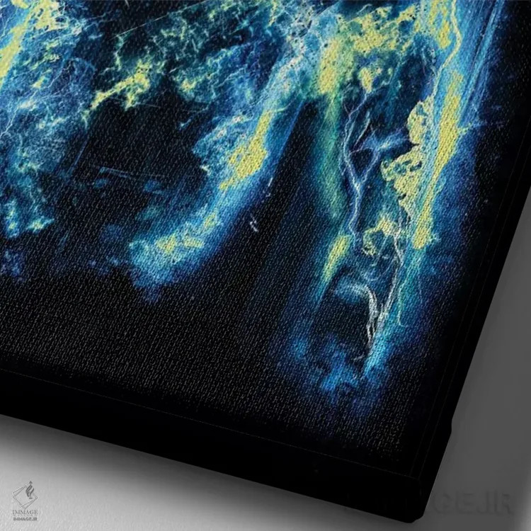 تابلو جنگجوی خدای حماسی اثر برت بیگرز - نمای نزدیک بافت بوم