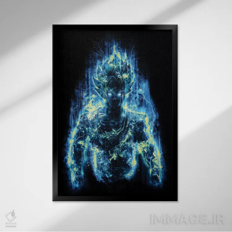 تابلو جنگجوی خدای حماسی اثر برت بیگرز - نمای قابدار مشکی