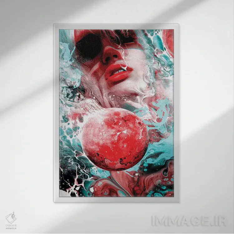 تابلو مد و جزر اثر برت بیگرز - نمای قابدار سفید