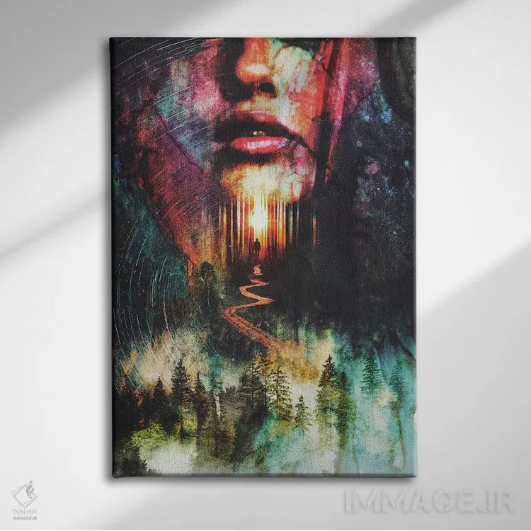 تابلو جنگل توهمات اثر برت بیگرز - نمای روبهرو روی دیوار