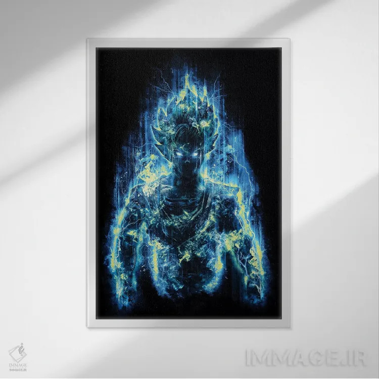 تابلو جنگجوی خدای حماسی اثر برت بیگرز - نمای قابدار سفید