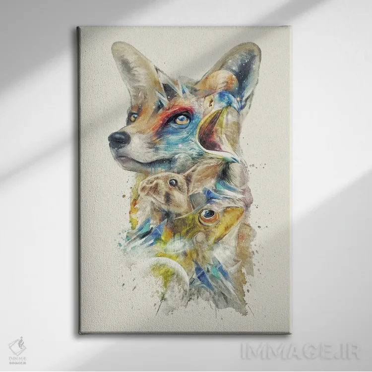 تابلو قهرمانان لیلات (ارجاع به بازی Star Fox) اثر برت بیگرز - نمای روبهرو روی دیوار