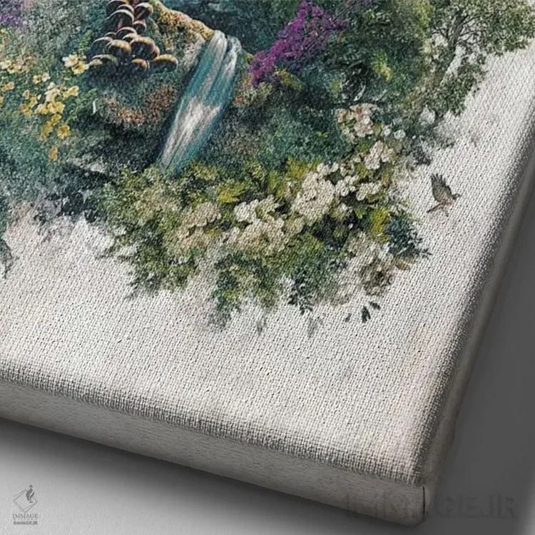 تابلو بین زندگی و مرگ اثر برت بیگرز - نمای نزدیک بافت بوم