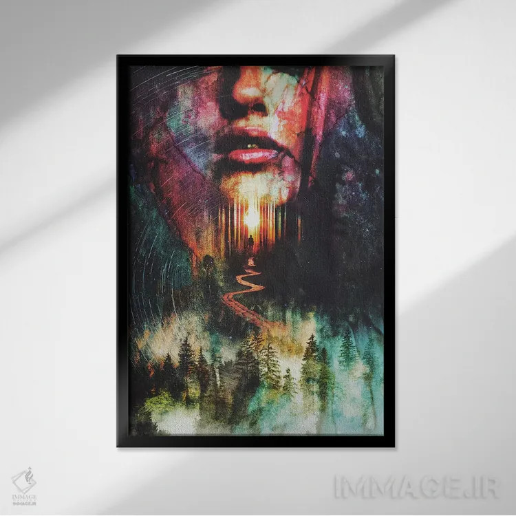 تابلو جنگل توهمات اثر برت بیگرز - نمای قابدار مشکی