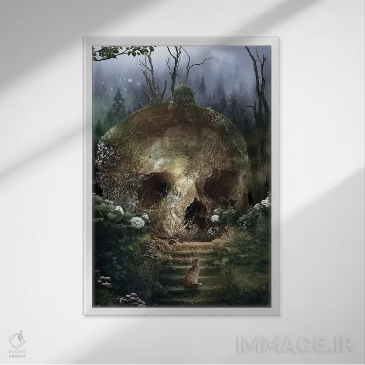 تابلو باغ کنجکاوی اثر برت بیگرز - نمای قابدار سفید