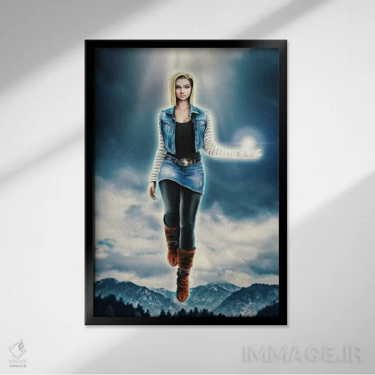 تابلو زیبایی اندرویدی اثر برت بیگرز - نمای قابدار مشکی