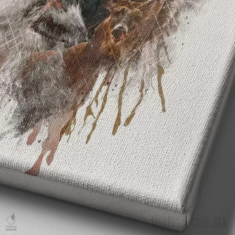 تابلو غرور پیش از سقوط (ضربالمثل) اثر برت بیگرز - نمای نزدیک بافت بوم