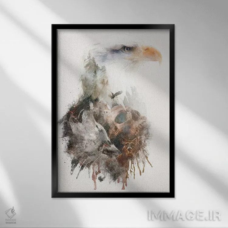 تابلو غرور پیش از سقوط (ضربالمثل) اثر برت بیگرز - نمای قابدار مشکی