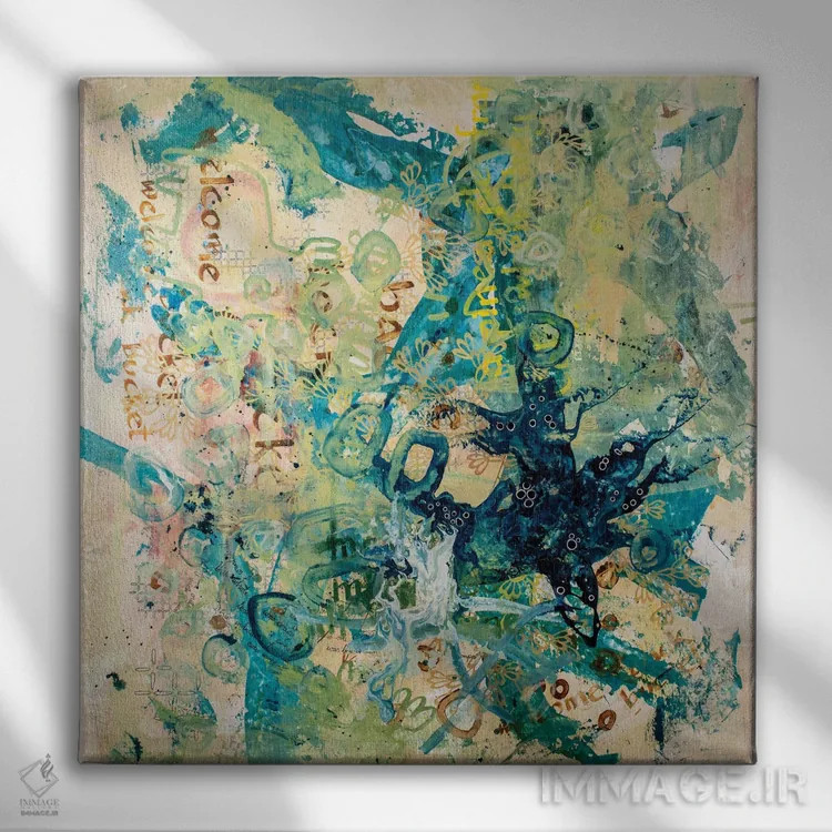 تابلو سطل خوشآمدگویی دوباره اثر بلیک براشر - نمای روبهرو روی دیوار