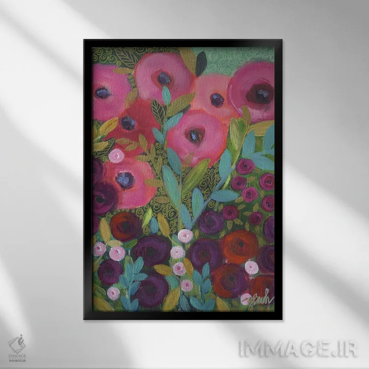 تابلو جای شیک اثر برندا بوش - نمای قابدار مشکی