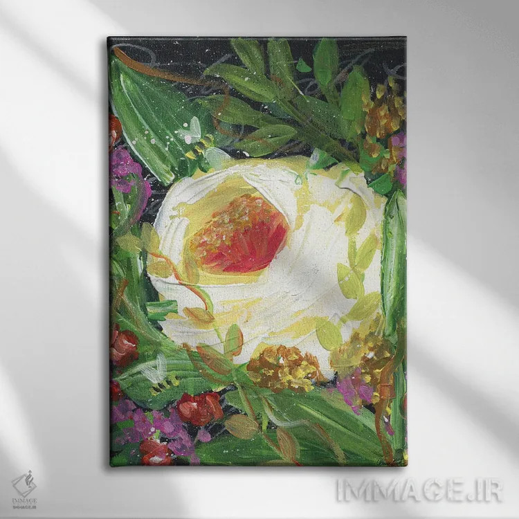 تابلو باغ وحشی شیرین ۲ اثر برندا بوش - نمای روبهرو روی دیوار