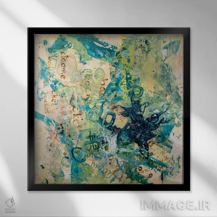 تابلو سطل خوشآمدگویی دوباره اثر بلیک براشر - نمای قابدار مشکی