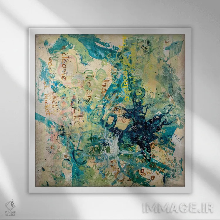 تابلو سطل خوشآمدگویی دوباره اثر بلیک براشر - نمای قابدار سفید