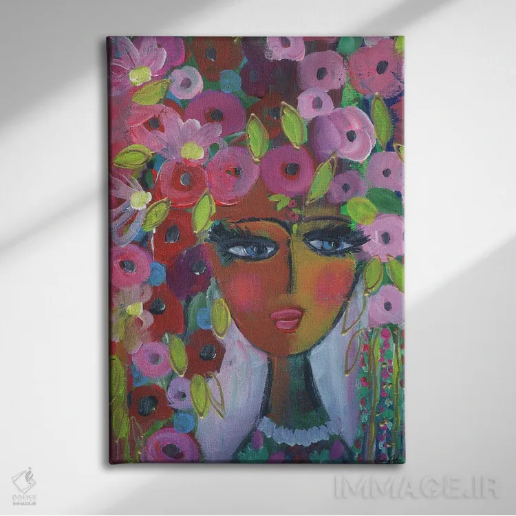 تابلو او یک روی ملایمتر دارد اثر برندا بوش - نمای روبهرو روی دیوار