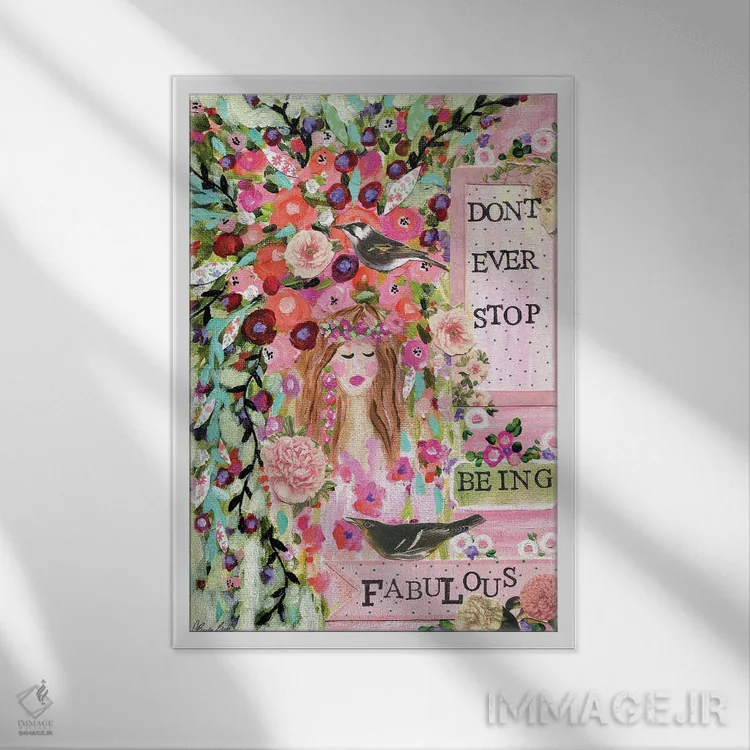 تابلو شگفتانگیز اثر برندا بوش - نمای قابدار سفید