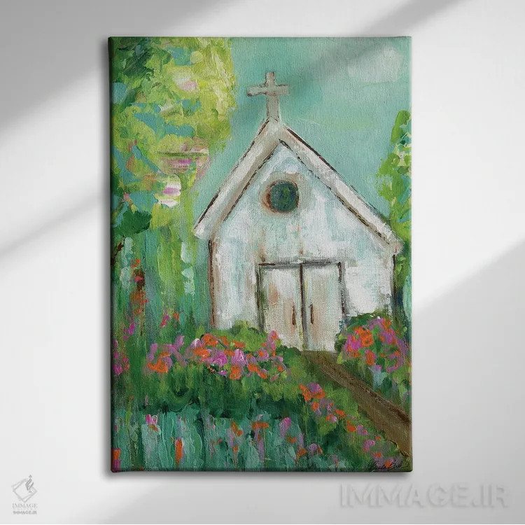 تابلو یافتن آرامش اثر برندا بوش - نمای روبهرو روی دیوار