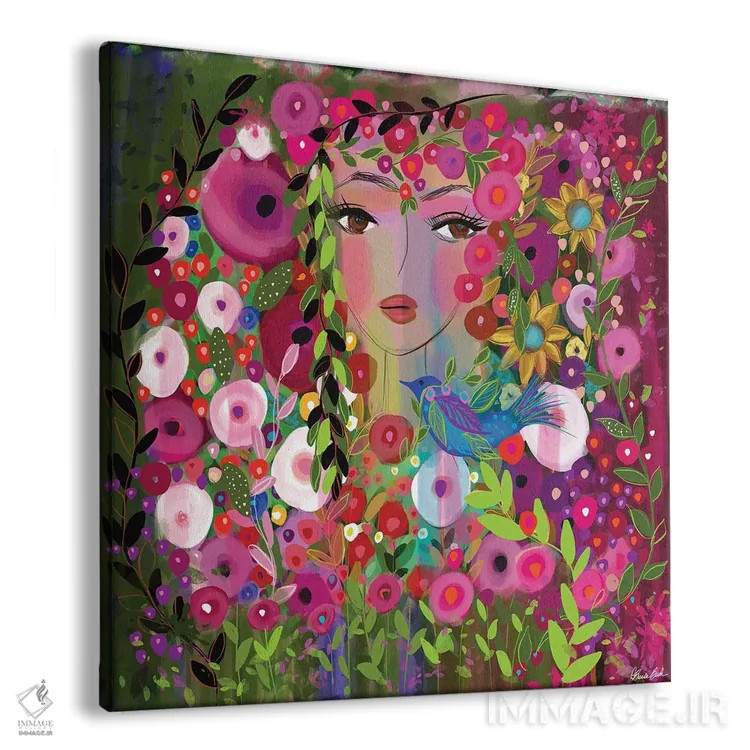 تابلو مرغ آبی خوشبختی اثر برندا بوش - نمای پرسپکتیو محصول