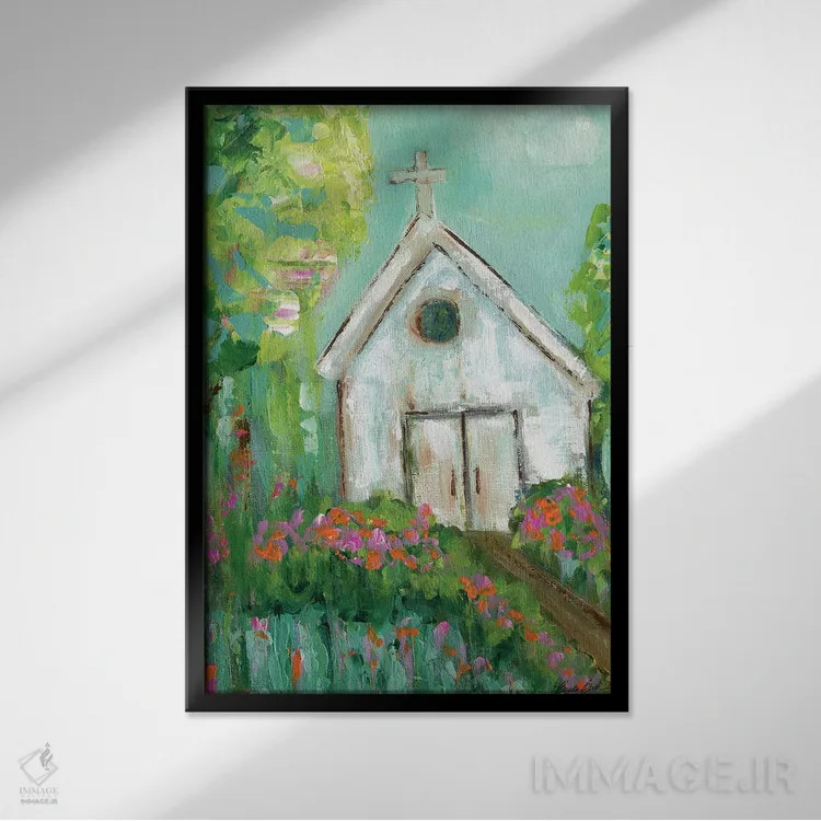 تابلو یافتن آرامش اثر برندا بوش - نمای قابدار مشکی