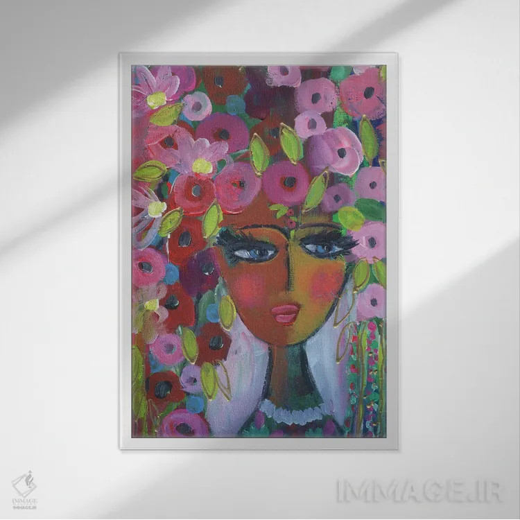 تابلو او یک روی ملایمتر دارد اثر برندا بوش - نمای قابدار سفید