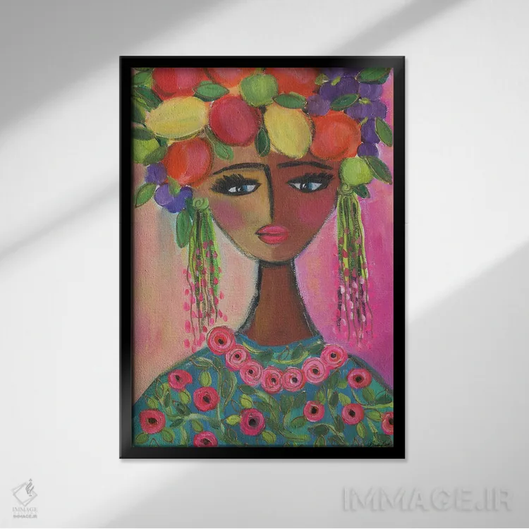 تابلو کارمن (نام خاص/شخصیت یا اپرا) اثر برندا بوش - نمای قابدار مشکی