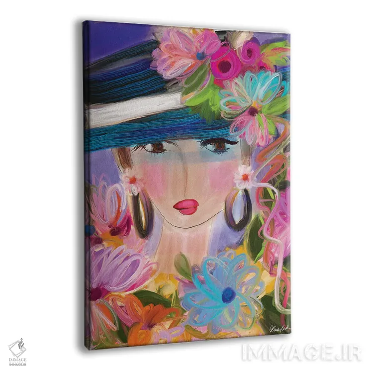 تابلو کلاه آبی اثر برندا بوش - نمای پرسپکتیو محصول