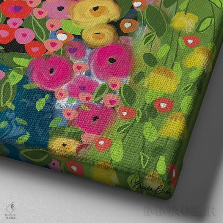 تابلو همیشه به پیش برو اثر برندا بوش - نمای نزدیک بافت بوم