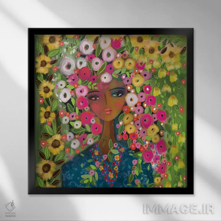 تابلو همیشه به پیش برو اثر برندا بوش - نمای قابدار مشکی