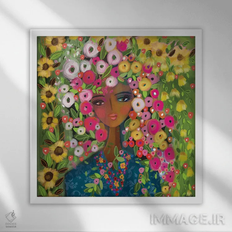 تابلو همیشه به پیش برو اثر برندا بوش - نمای قابدار سفید