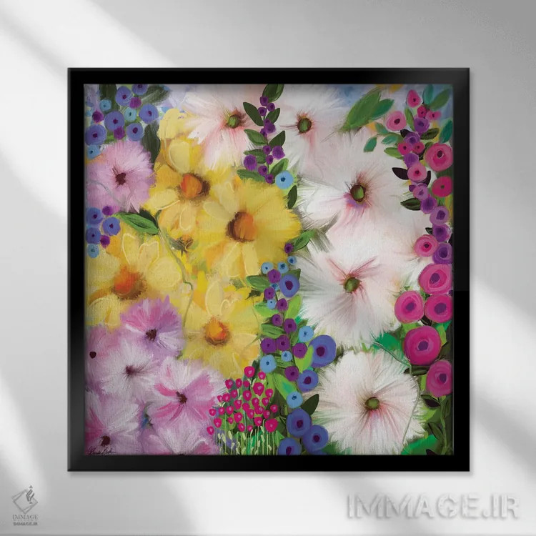 تابلو هارمونی (هماهنگی) اثر برندا بوش - نمای قابدار مشکی