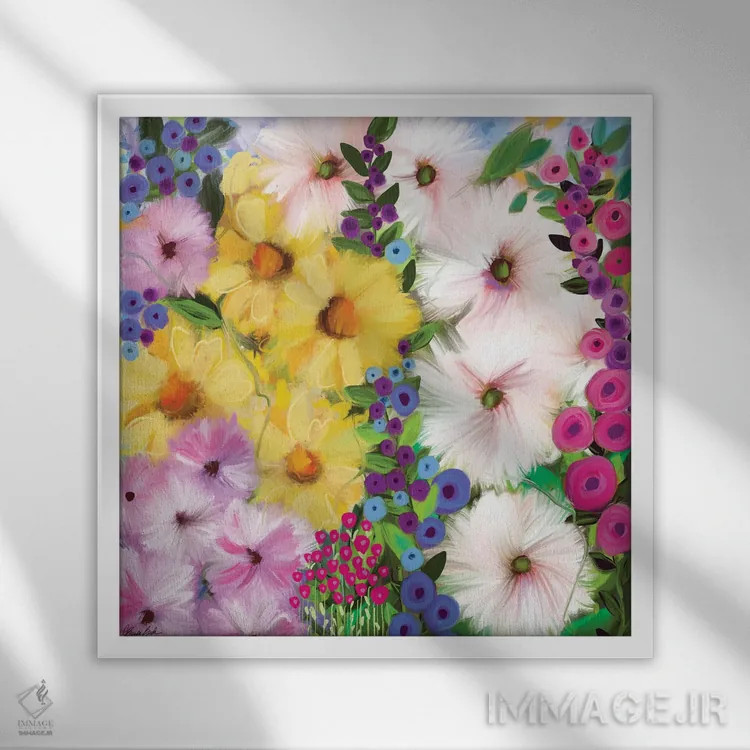 تابلو هارمونی (هماهنگی) اثر برندا بوش - نمای قابدار سفید