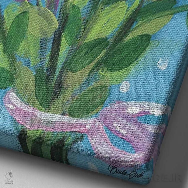 تابلو برای تو اثر برندا بوش - نمای نزدیک بافت بوم