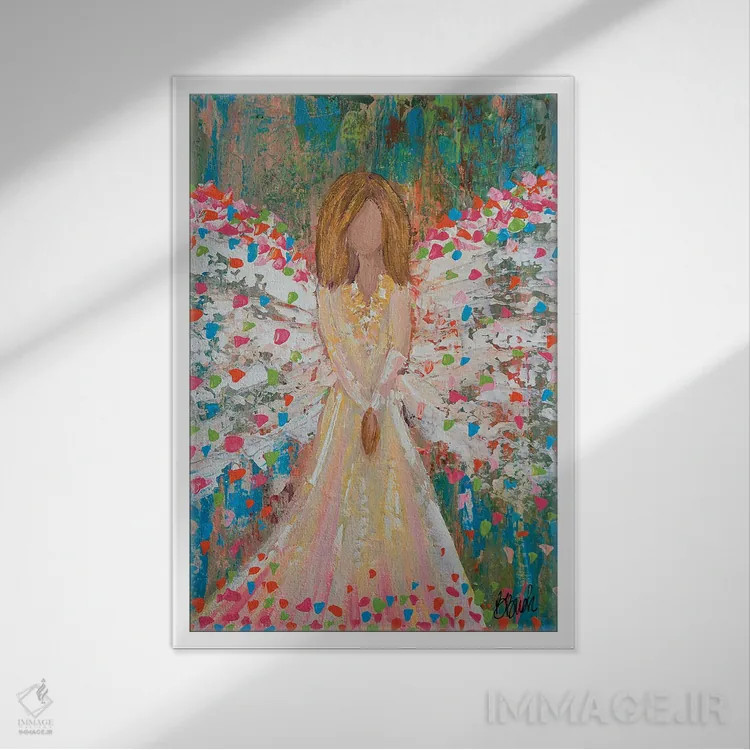 تابلو بهشت جشن گرفته است اثر برندا بوش - نمای قابدار سفید