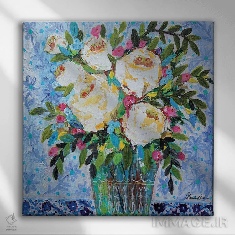 تابلو رومیزی چینی (سبک دکوراسیون) اثر برندا بوش - نمای روبهرو روی دیوار