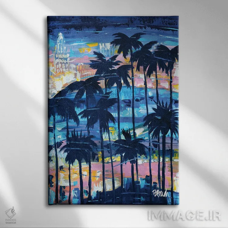 تابلو نمای لسآنجلس از دید دایان اثر برندا بوش - نمای روبهرو روی دیوار