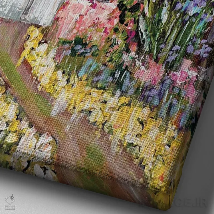 تابلو باغ امید اثر برندا بوش - نمای نزدیک بافت بوم