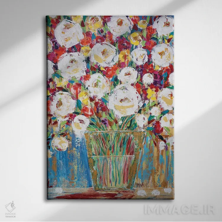 تابلو دستهگل تازه اثر برندا بوش - نمای روبهرو روی دیوار