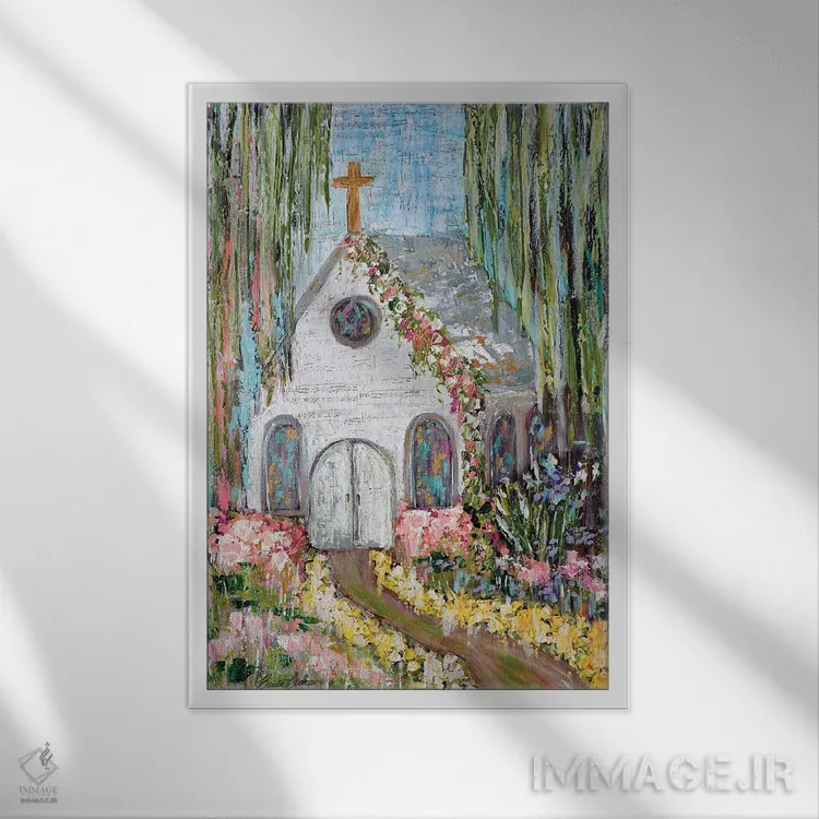 تابلو باغ امید اثر برندا بوش - نمای قابدار سفید